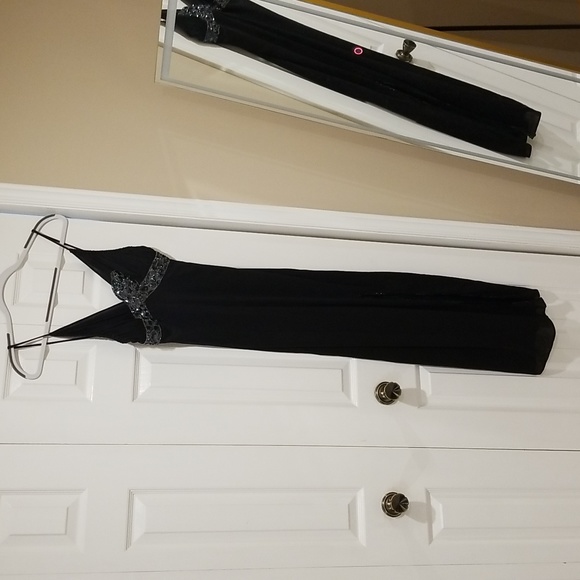 French custom made Vintage black long formal dress - Picture 1 of 7